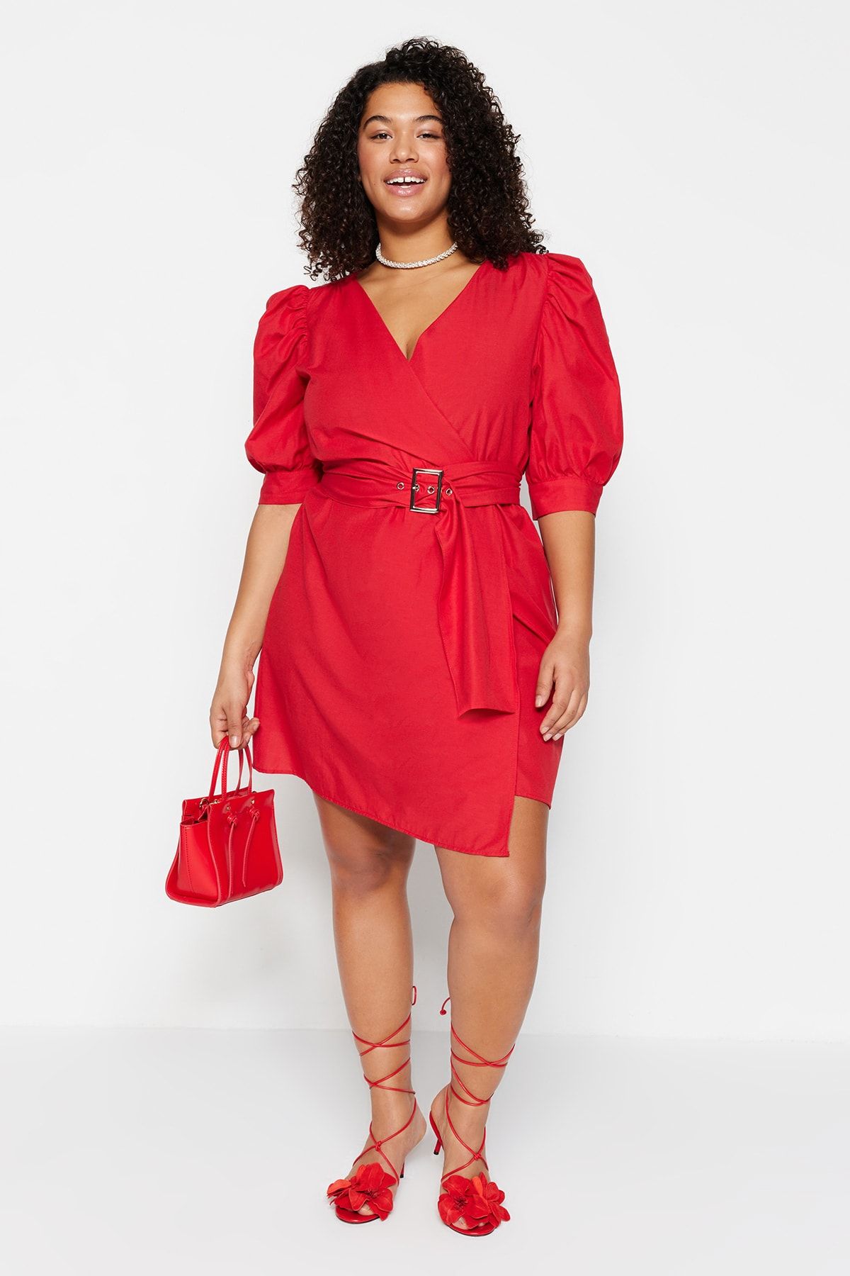Plus size red belt clearance
