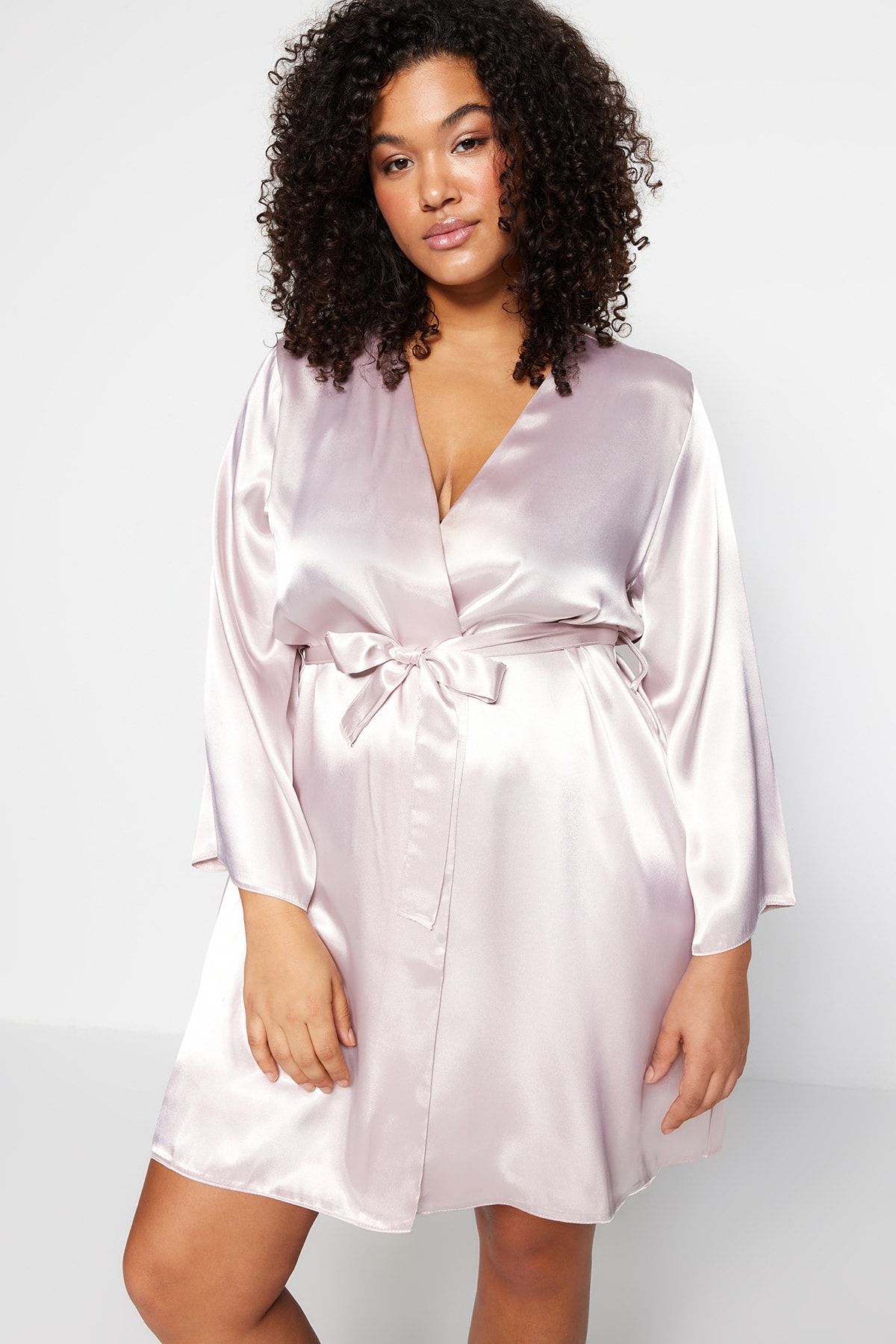 Plus size satin hotsell dressing gown uk