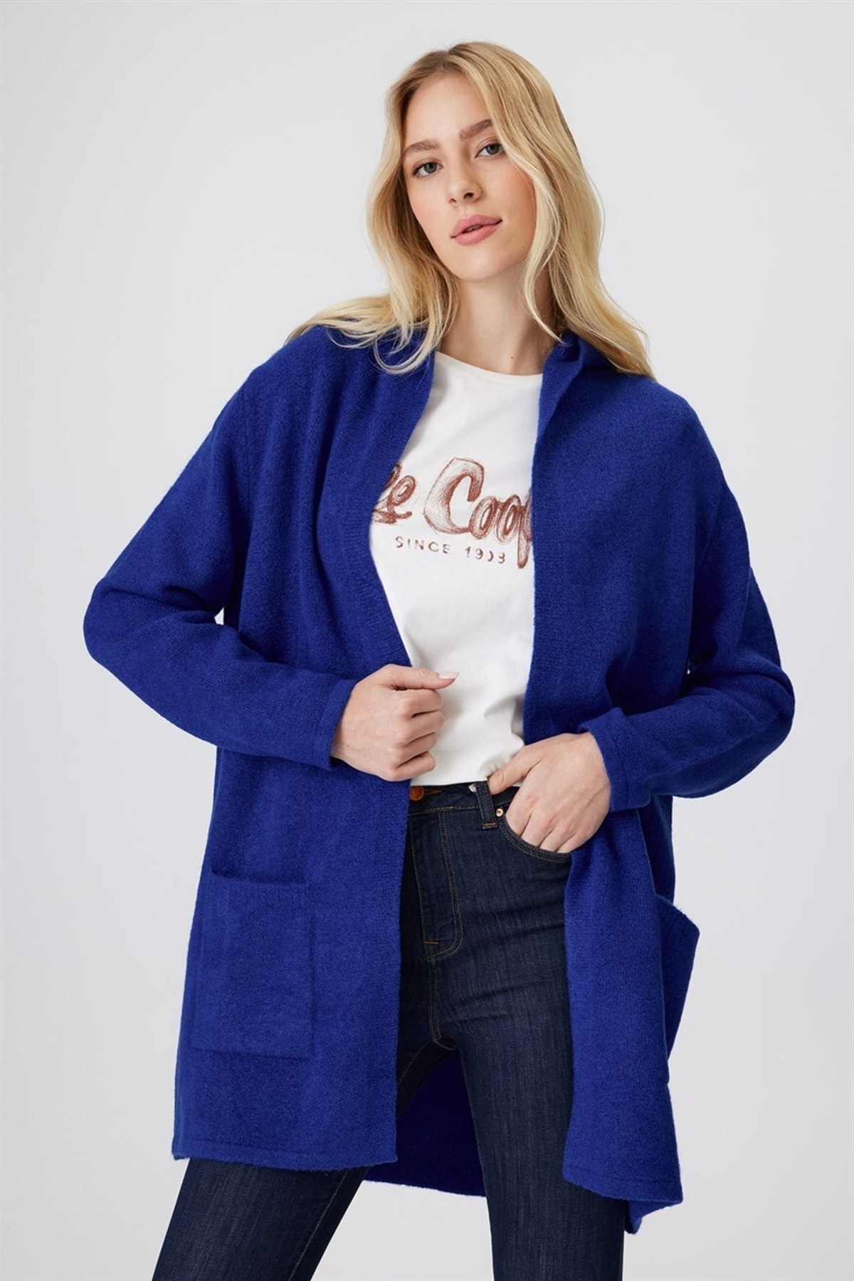 Lee Cooper Carley Kadın U.kol Kapş.hırka Saks fotoğrafı 4 (önizleme)