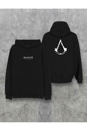 Assassins Creed Çift Taraf Baskılı Kapşonlu Tasarım Hoodie 80088dark0010974