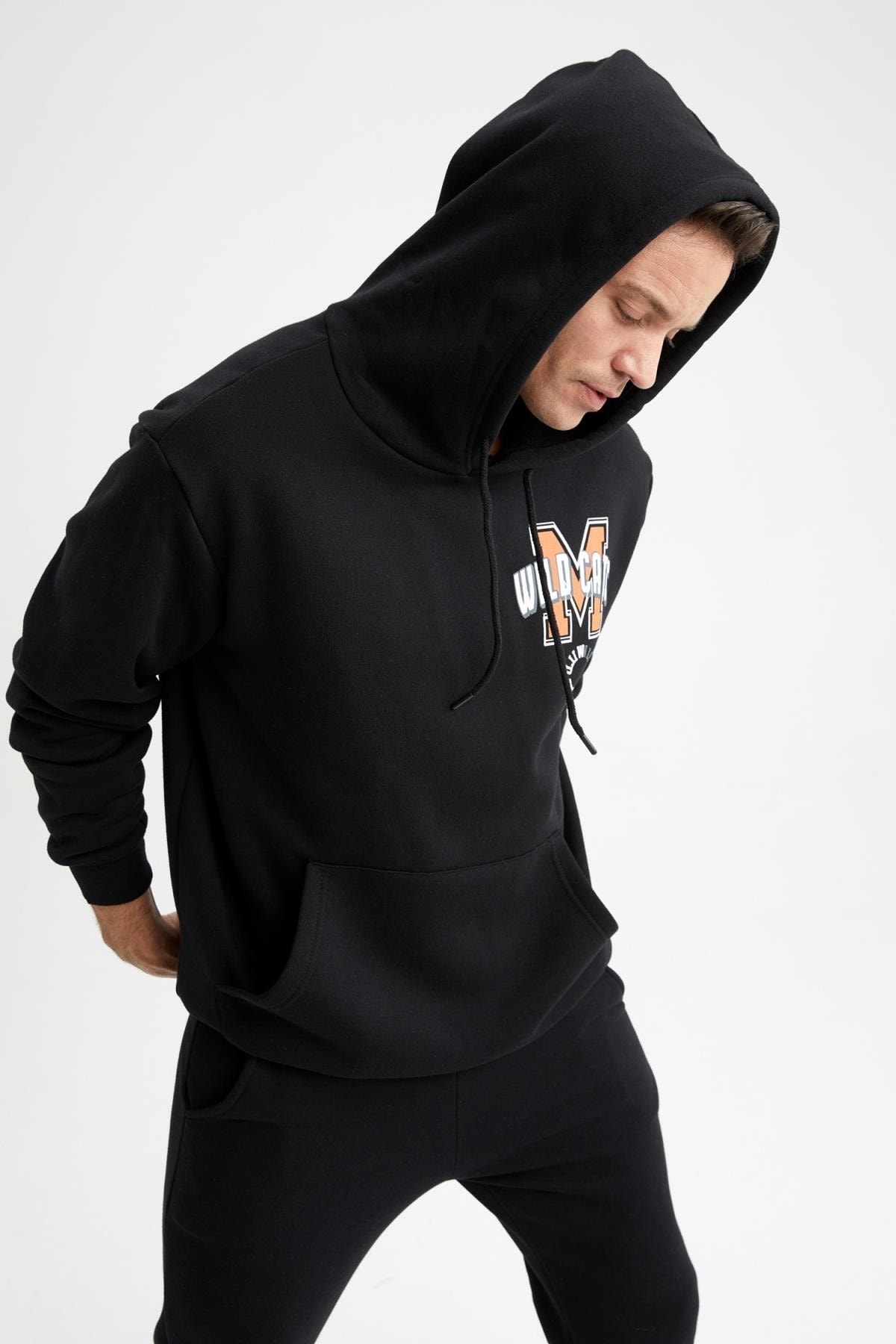 سویشرت مردانه مشکی دفکتو | Z8637AZ22AU اورجینال - تصویر 4