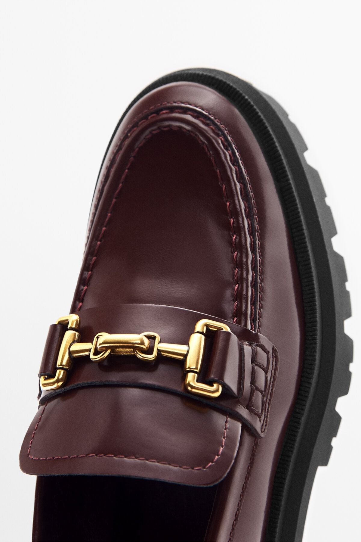 Massimo Dutti Tırtıklı Tabanlı Deri Makosen VB7155
