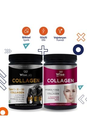 Beauty Collagen Powder Tip123 Vitamin C 300gr + Men Collagen 300gr WIS-COL-MEN-FEM