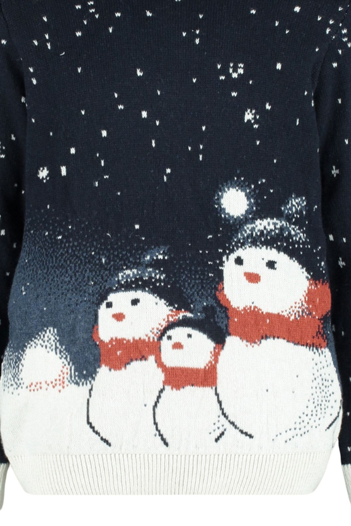 Trendyol Collection-Christmas Patterned Multicolored Man's Knitwear Sweater - Crew Neck, Regular Fit TMNAW23KZ00223 7