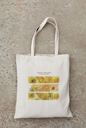 Van Gogh's Sunflowers Baskılı Bez Çanta TYC00420243175