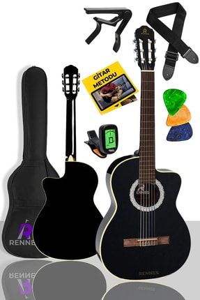 Rgs-44bk Siyah Klasik Gitar Seti 4/4 Kesik Kasa Ekstra Full Set 22644