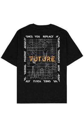 Future Siyah Oversize Unisex T-shirt AG46OT