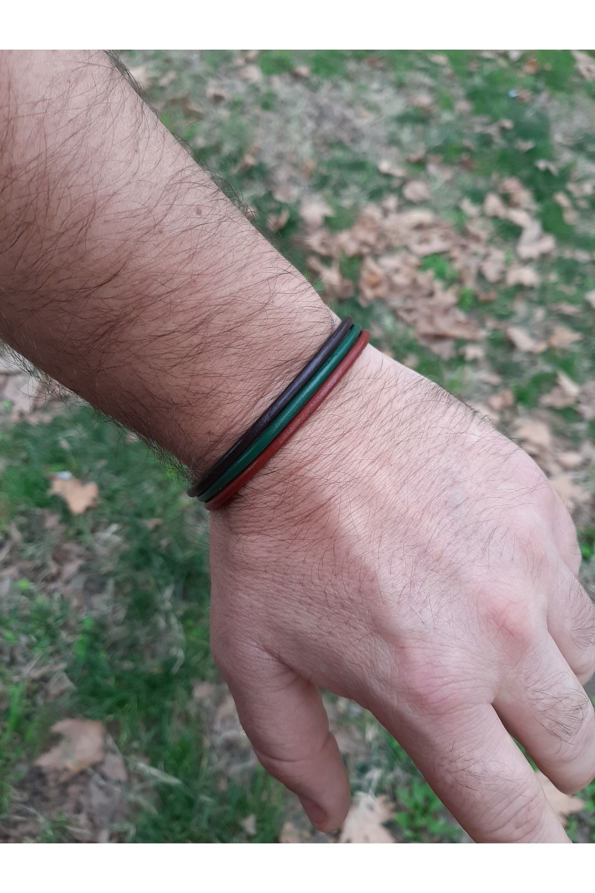 Deri Mıknatıslı Kapama Bileklik Renkli