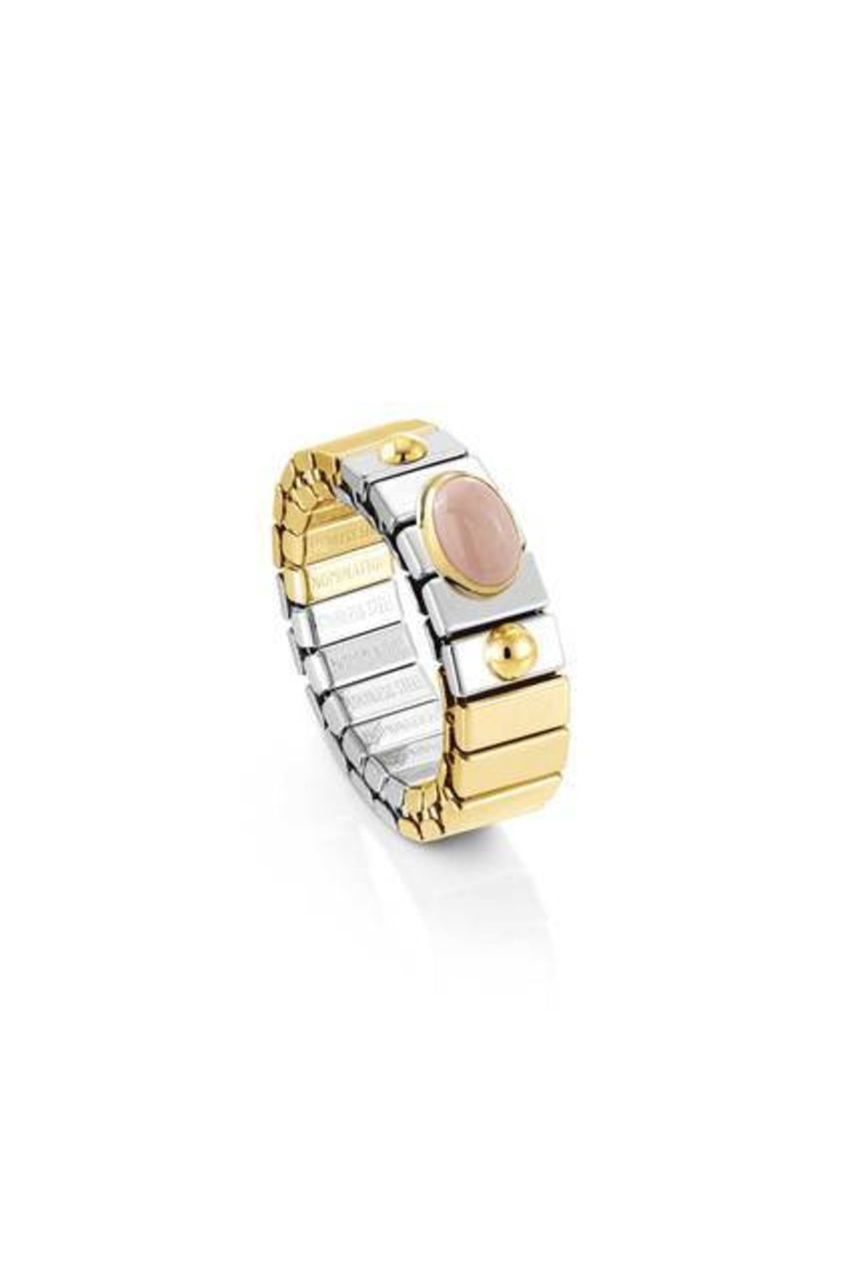 NOM NAT ON Small Steel Rings And Stones Finish Pvd Mixed 06