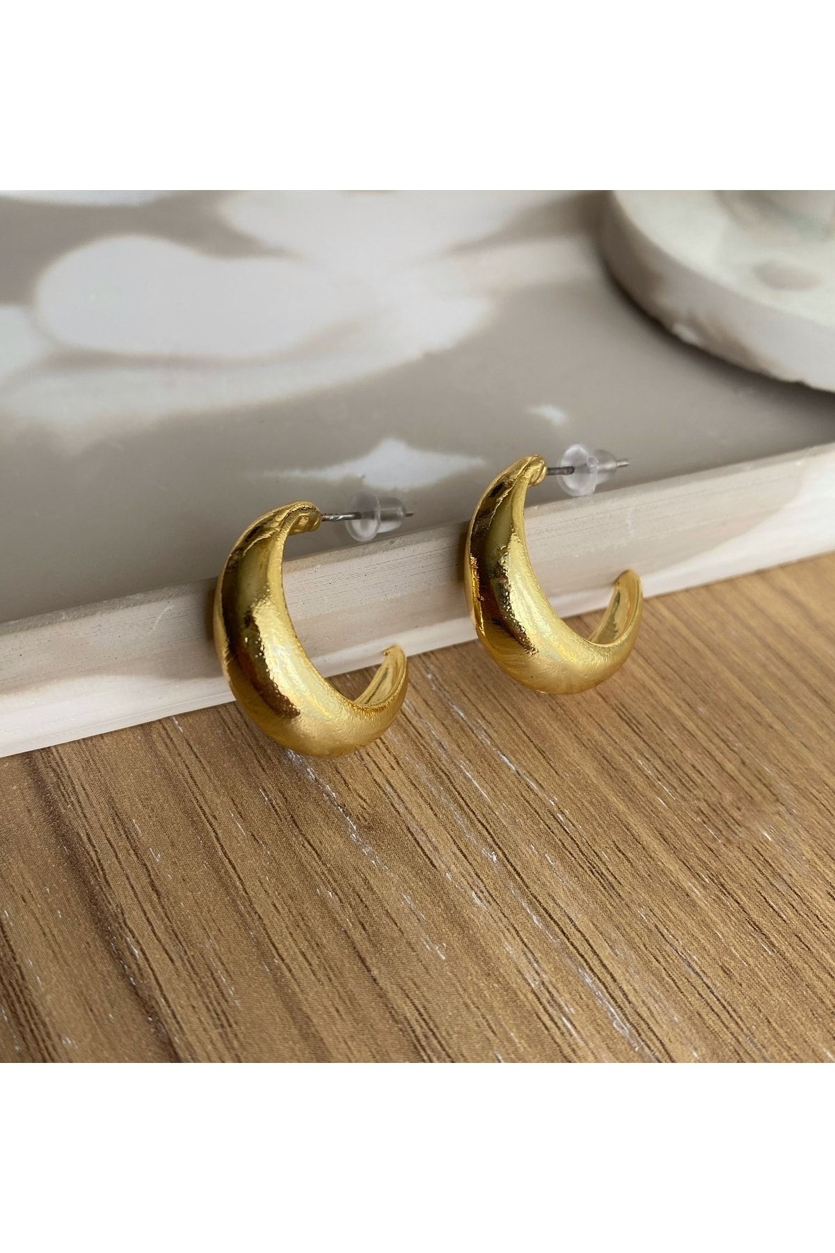 Half store earrings gold