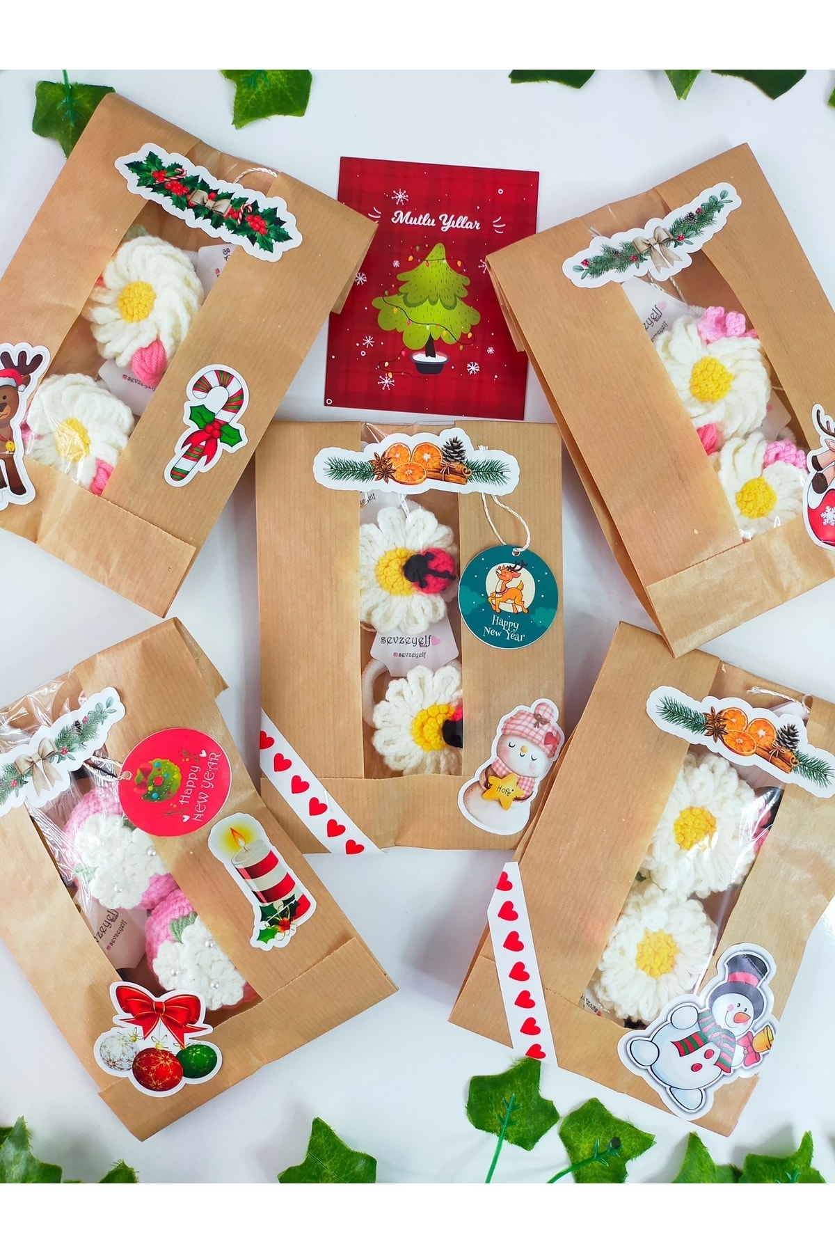 Fa Etiket Pencereli Kraft Kese Kağıdı 15x32x7,5 Cm 20 Adet