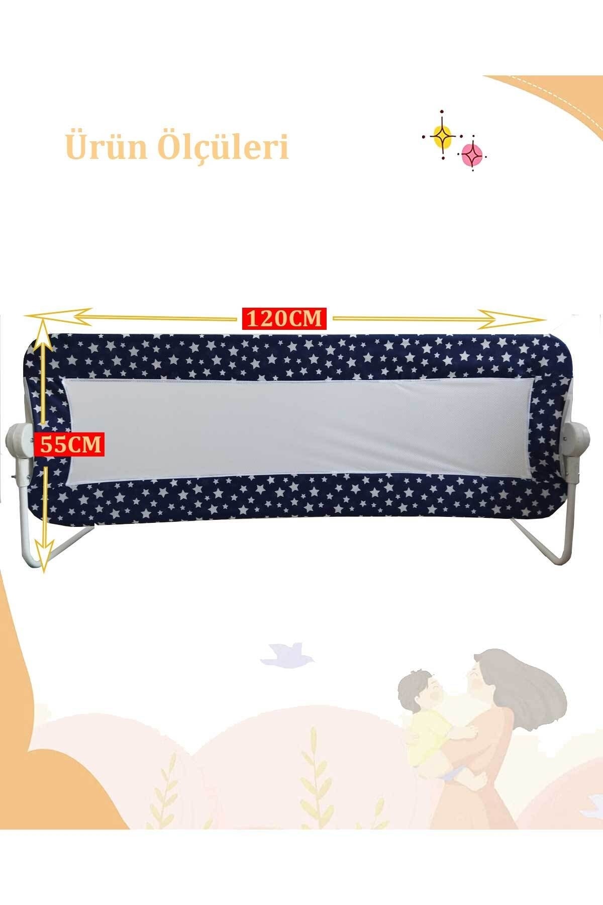 RevuBaby Rock Yatak Bariyeri Yatak Korkuluğu Pratik Katlanır Çocuk Yatak Bariyeri Bebek Düşme Önleyici Laci fotoğrafı 3 (önizleme)