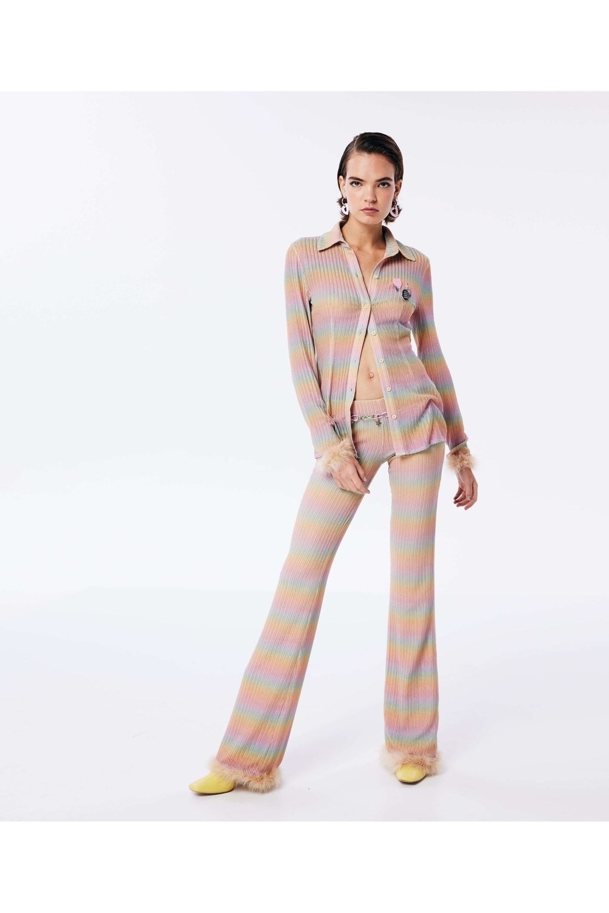 Twist-Gradient Color Gradient Trousers 4