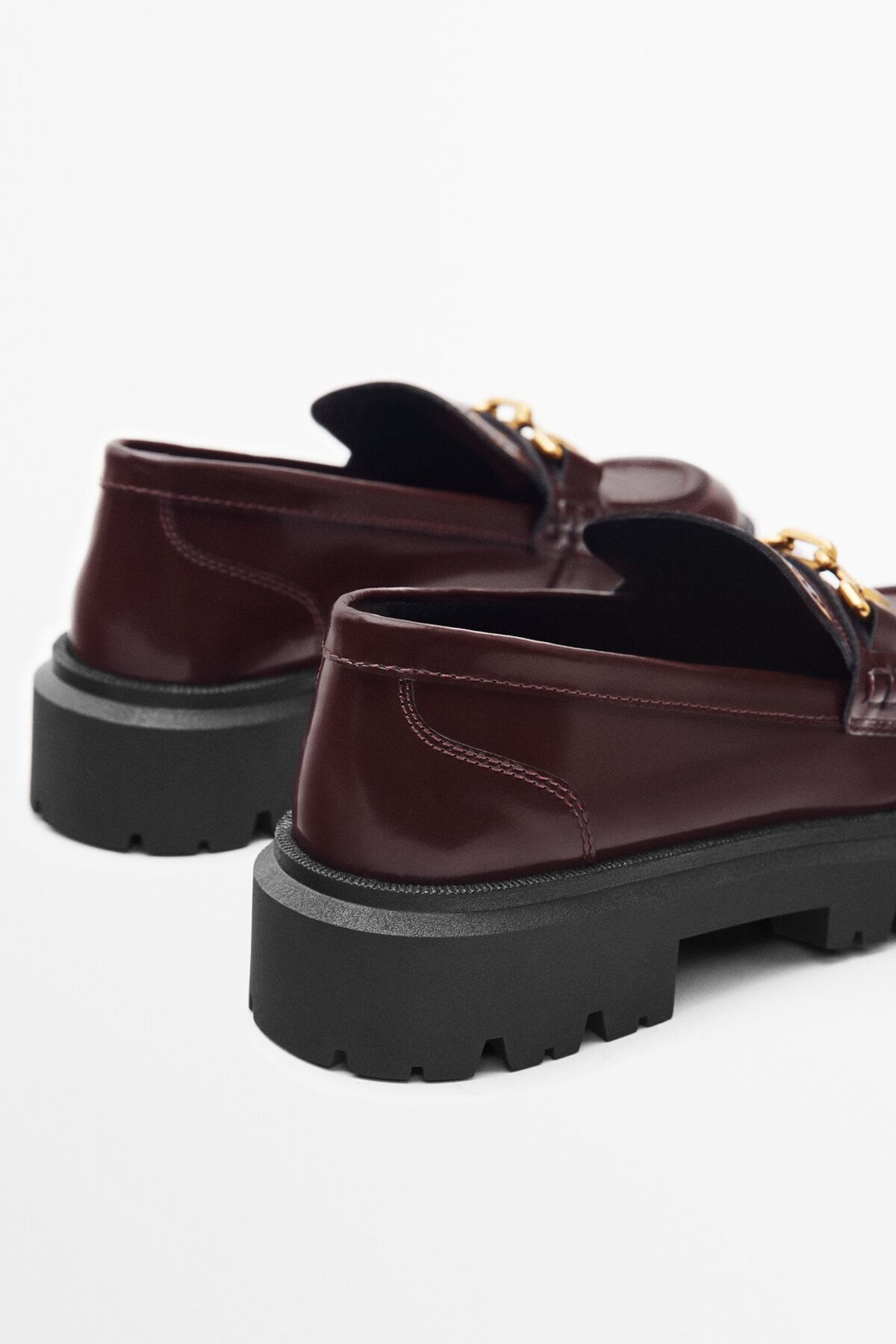 Massimo Dutti Tırtıklı Tabanlı Deri Makosen VB7155