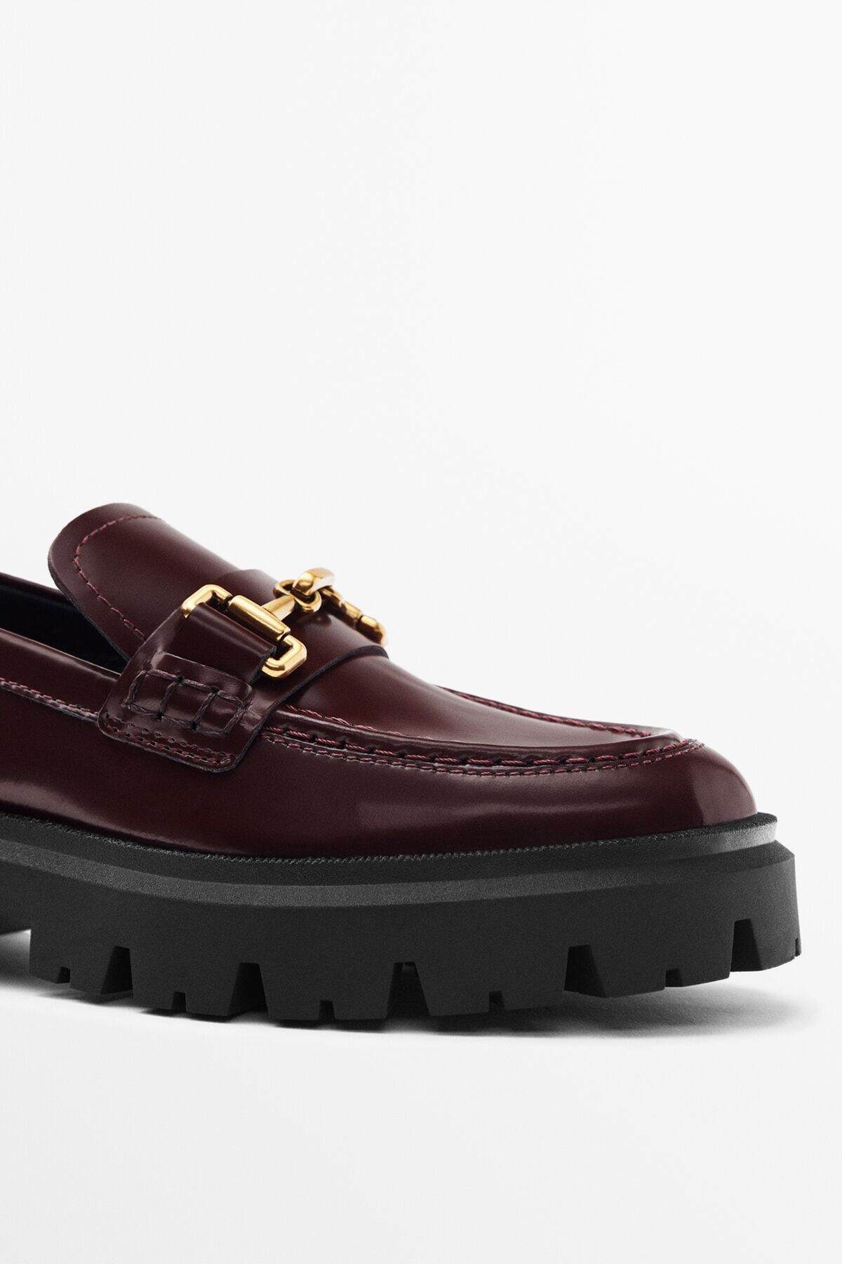 Massimo Dutti Tırtıklı Tabanlı Deri Makosen VB7155