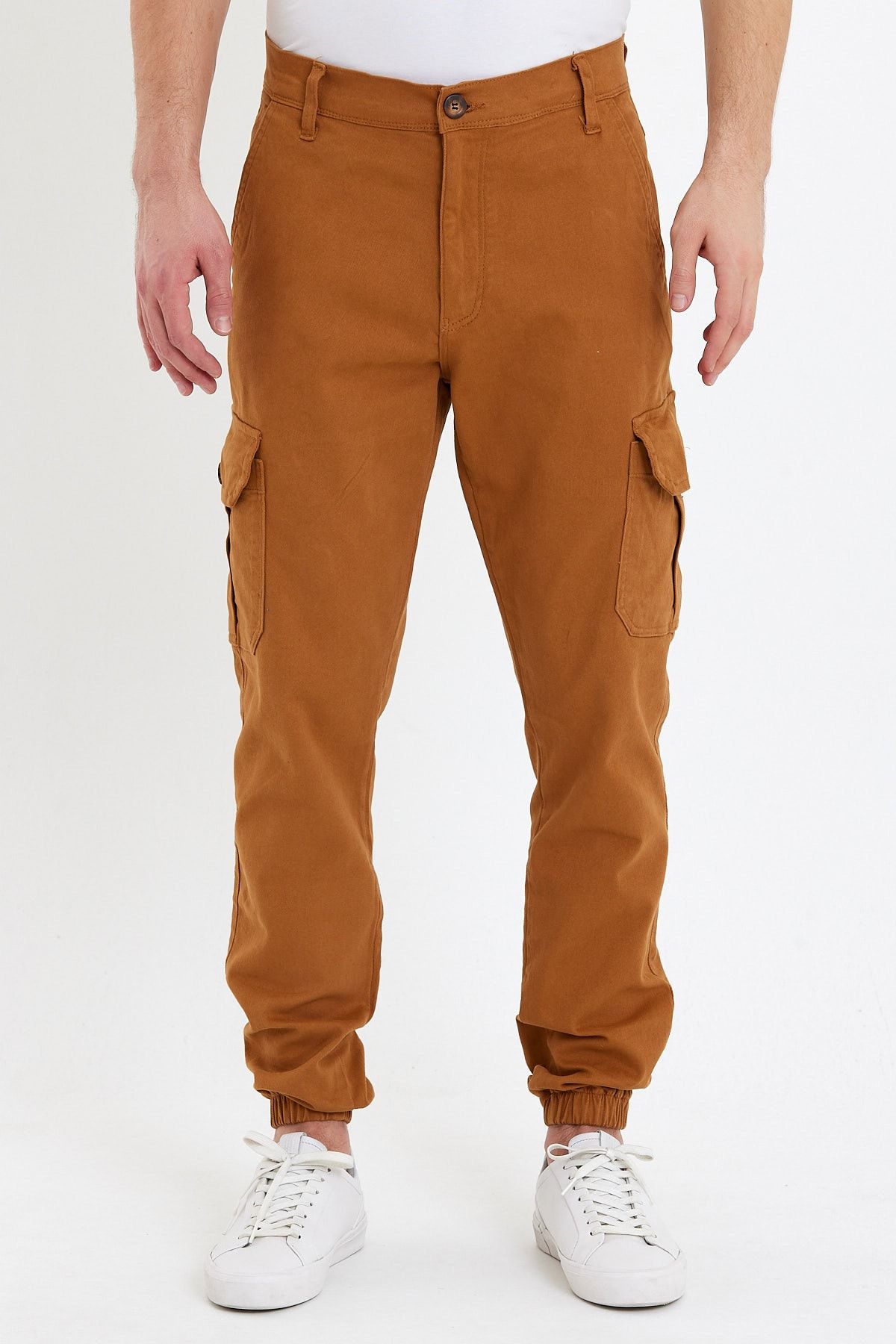 DAMGA JEANS Erkek Paçasi Lastikli Kargo Cep Pantolon
