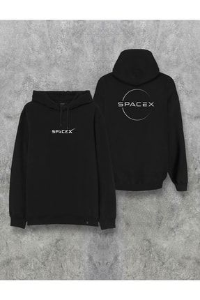 Spacex Space X Baskılı Kapşonlu Özel Tasarım Hoodie 08108dark0050647