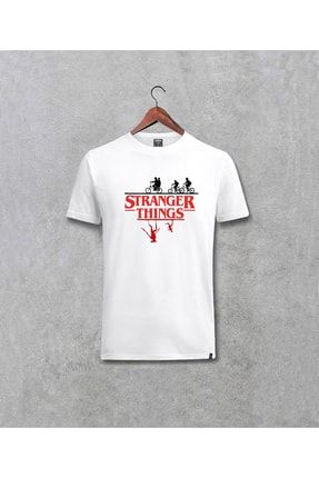 Stranger Things Özel Tasarım Baskılı Unisex Beyaz Tişört 6035674dr168131