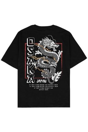 Osaka Siyah Oversize Unisex T-shirt AG140OT
