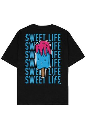 Sweat Life Siyah Oversize Unisex T-shirt AG223OT