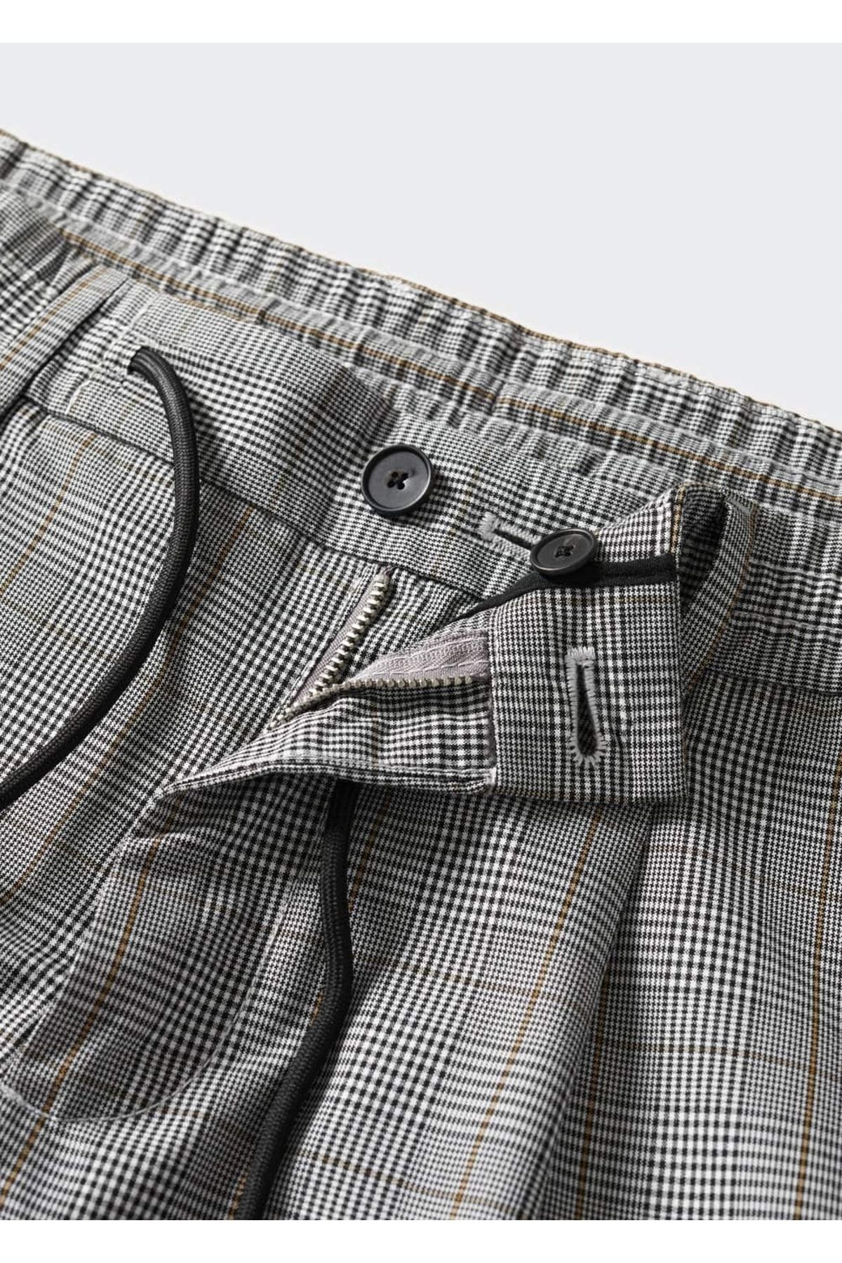 MANGO Man-Checked Jogger Pants 5