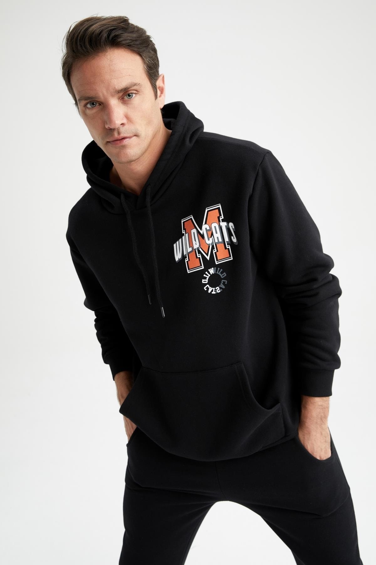 سویشرت مردانه مشکی دفکتو | Z8637AZ22AU اورجینال - تصویر 3