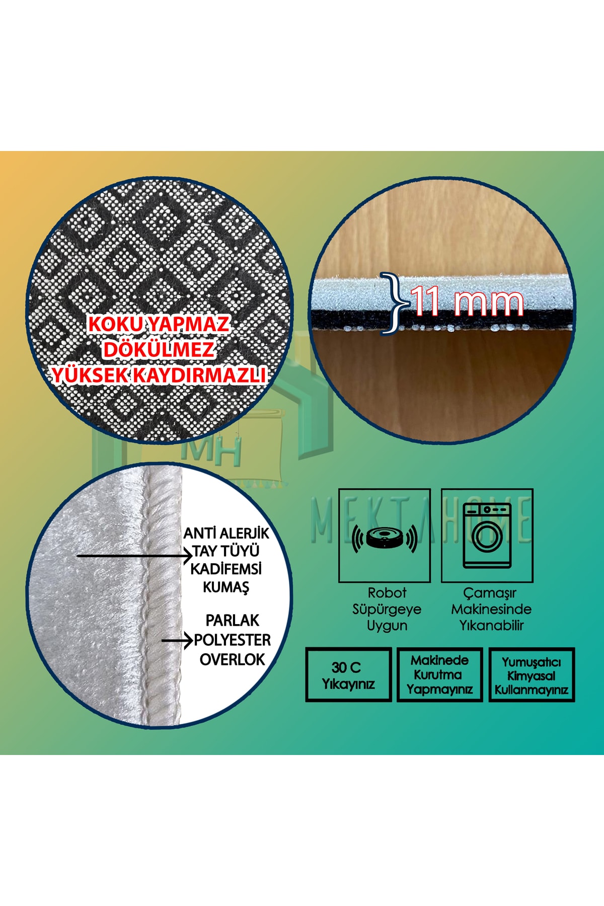 MEKTA HOME Bebek Ve Çocuk Odası Örümcek Adam Ve Demir Adam Halı Mktyh-015 fotoğrafı 2 (önizleme)