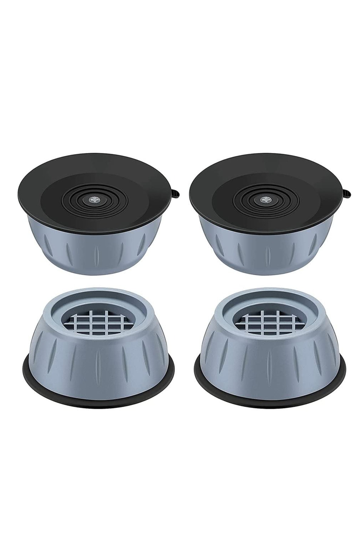 NOYİSKA Çamaşır Makinesi Altlığı Titreşim Sarsıntı Önleyici Kaydırmaz Vantuzlu Stoper 4 Adet Sağlam Ayak