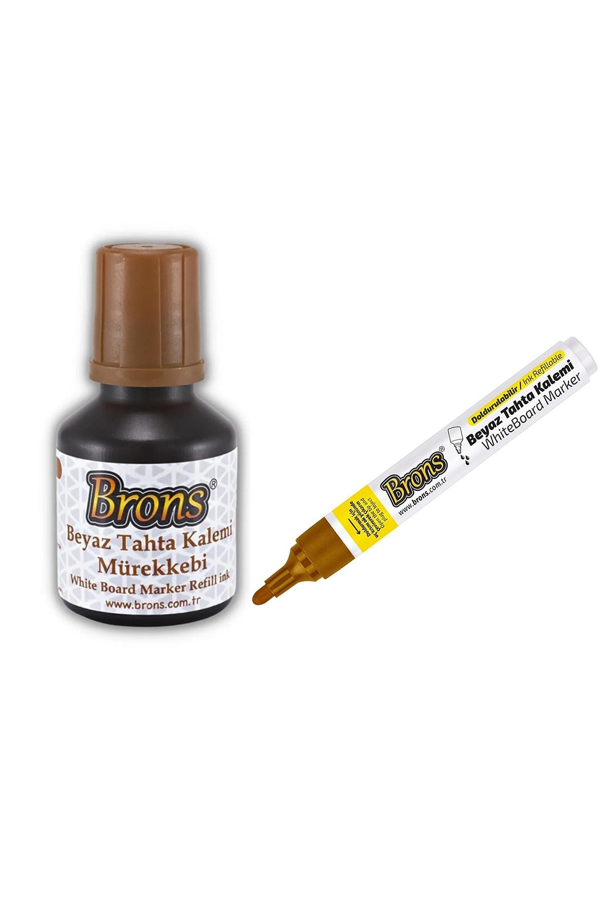 Brons Doldurulabilir Tahta Kalemi Ve Mürekkebi 30cc
