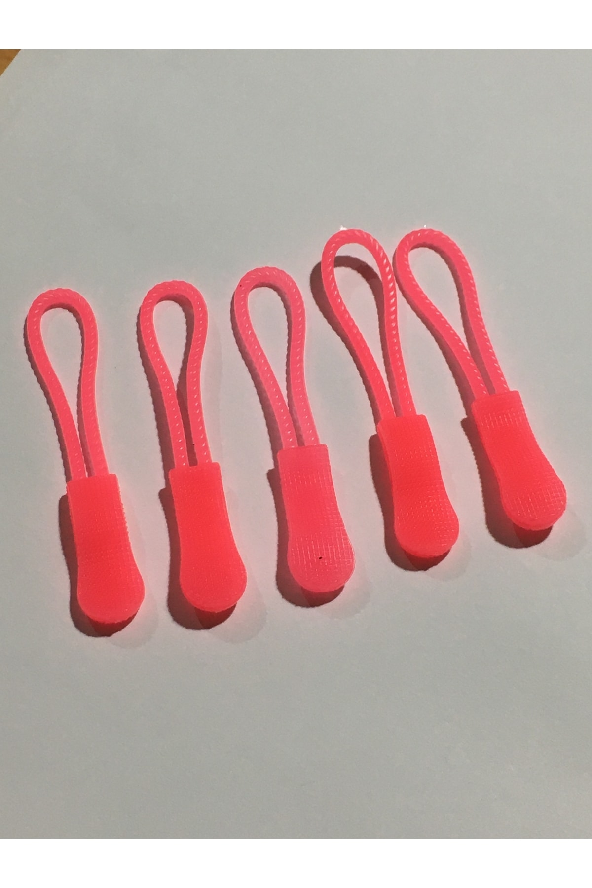 Zipper Pull String Set of 10 Neon Pink