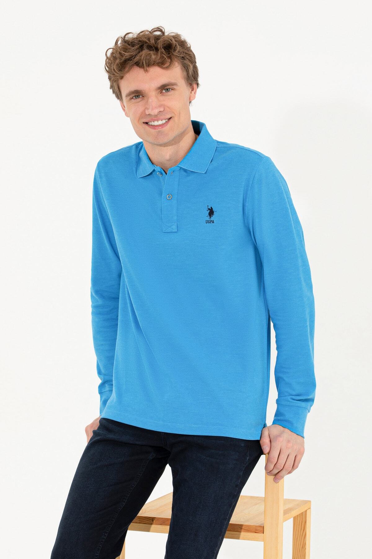 سویشرت مردانه آبی یو اس پولو | G081SZ082.000.1454327 اورجینال - تصویر 2