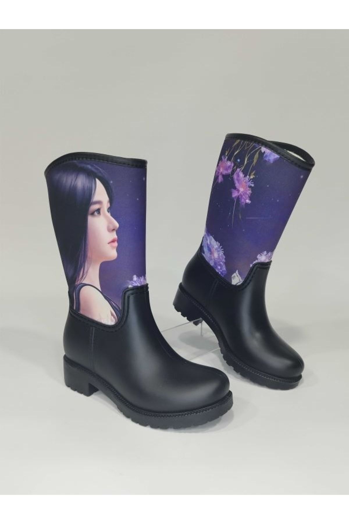 Dark purple outlet rain boots