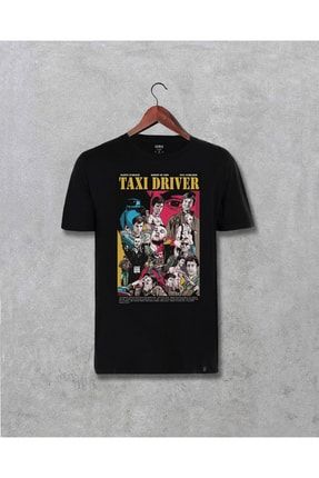 Taxi Driver Film Özel Tasarım Baskılı Unisex Siyah Tişört 886420dk1827391