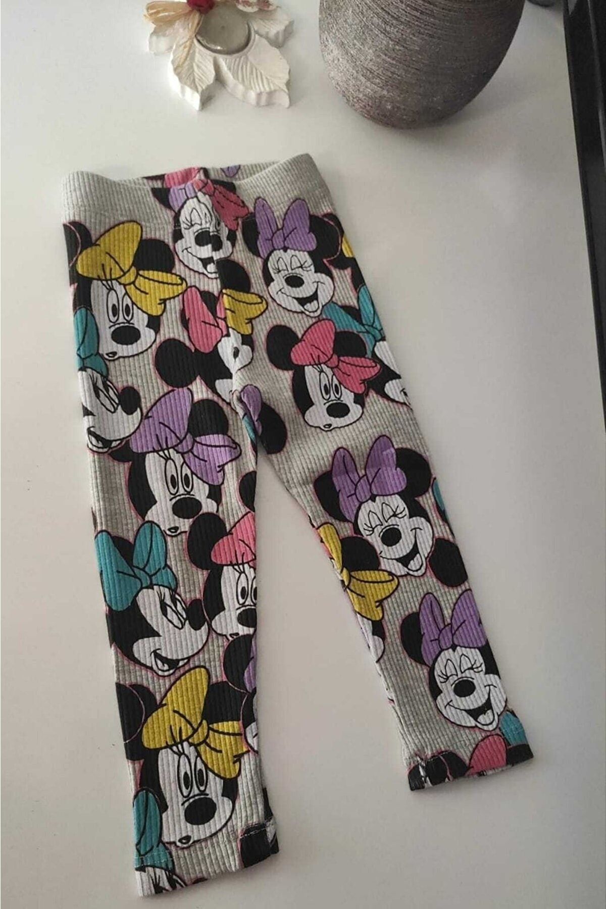 HAVİSA KİDS Girl's Disney Mickey Mouse Printed Ribbed Tights