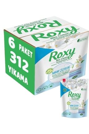 Roxy Bio Clean Matik Sabun Tozu 1.6kg Bahar Çiçekleri (6 Lı Set) (312 Yıkama) PAKETDALAN52