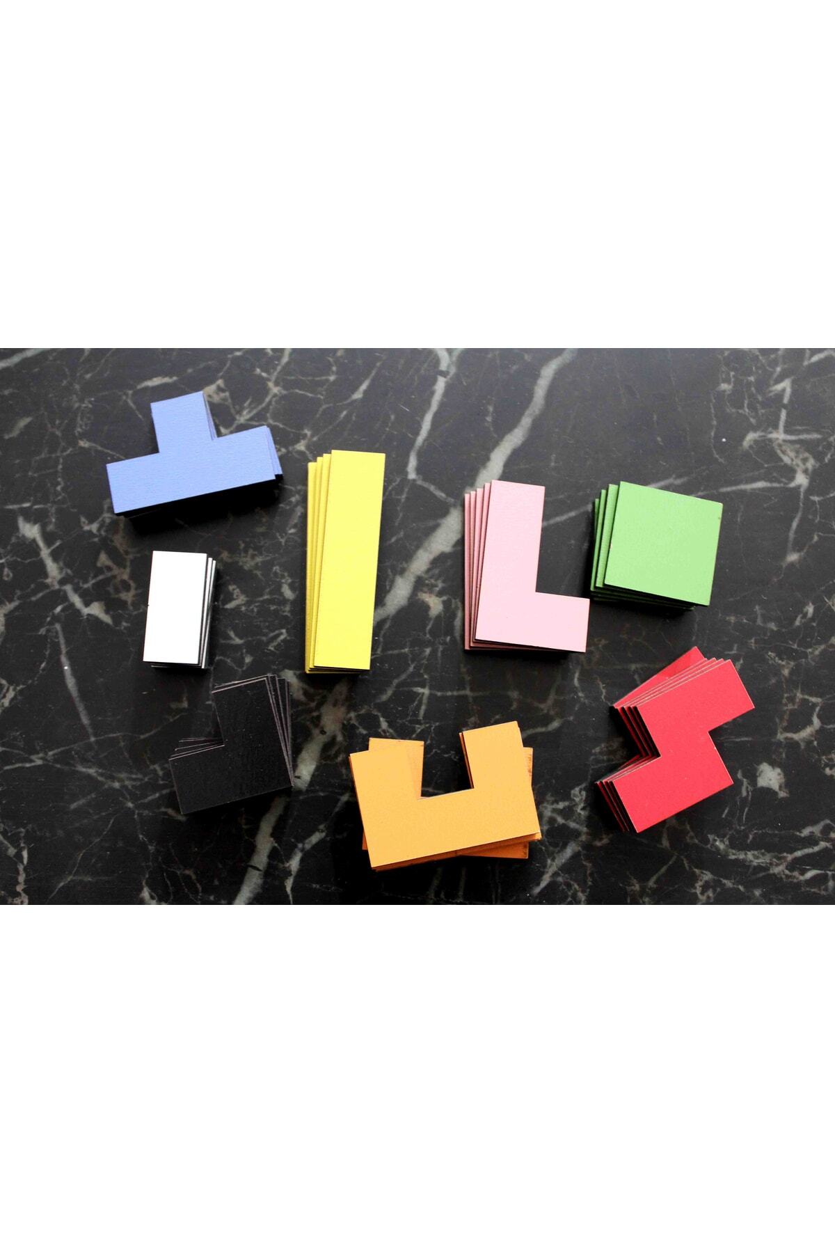 بسته‌ی محصول توسعه‌دهنده آموزشی تتریس رنگارنگ با اندازه‌ی بزرگ از چوب بولتاک و منظومه شمسی رنگارنگ (بسته‌ی ۲ عددی)