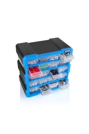 Super Bag Mono Blok Çekmece Seti 20'li Hobby Organizer Çekmece Vida Dübel Takı Kutusu Asr-6006 ASR-6006