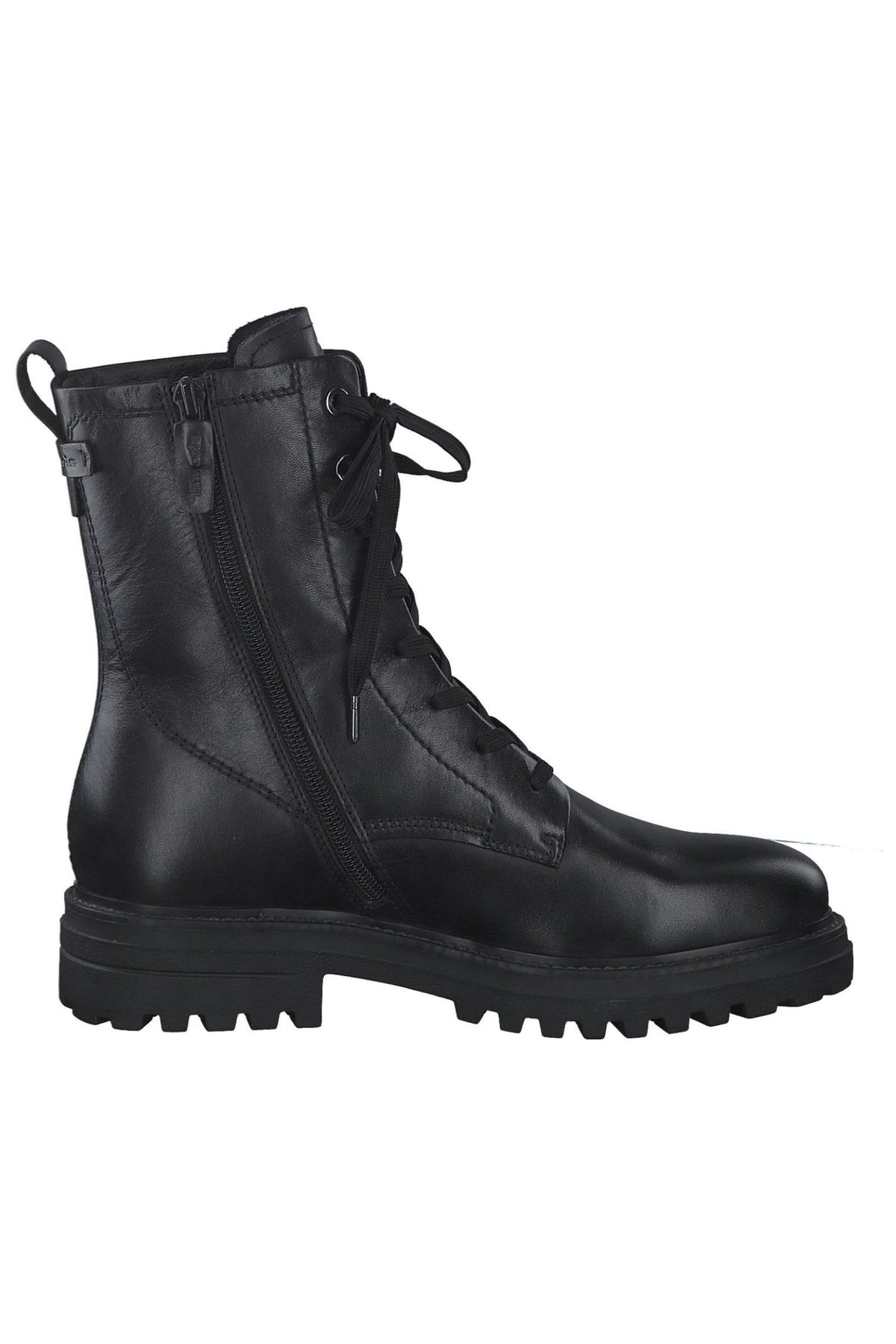 Tamaris Damen Stiefelette Aus Leder – Bequeme Blockabsatz-Schuhe Mit Wechselfußbett (Gr. 42, Olive)