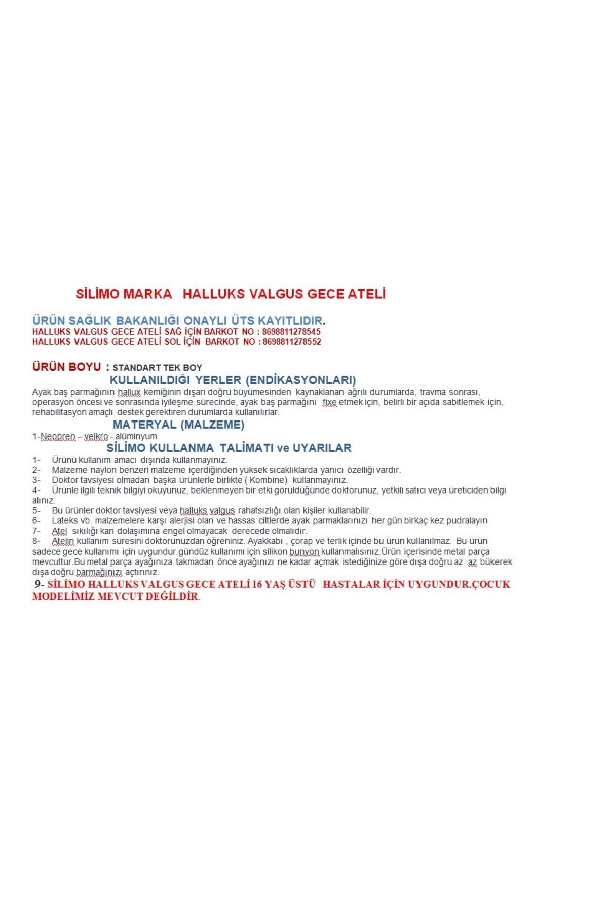 Medikal 2adet Gece Ateli Ayak Paşparmak Ateli Ortopedik Halluks Valgus Ayak Başparmak Ateli 4