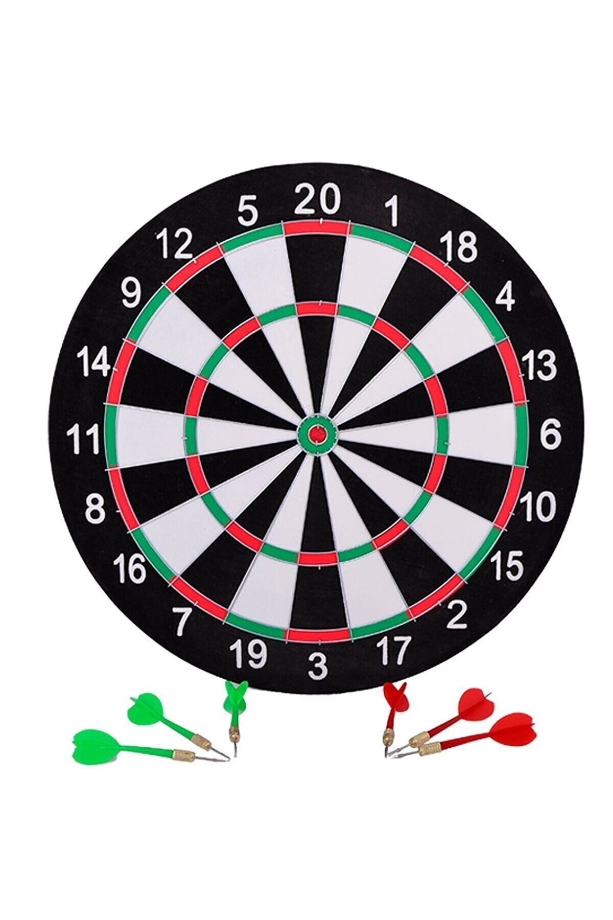 deniz sport Çift Taraflı 44 Cm Dart Tahtası Ve 6 Adet Ok
