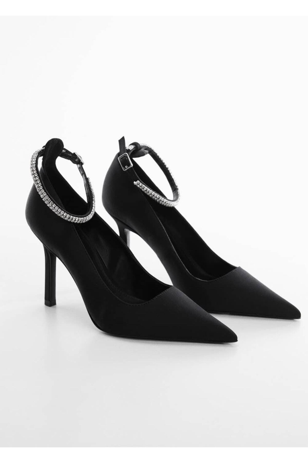 MANGO Woman-Παπούτσια με τακούνι με κοσμήματα Ankle Strass 1
