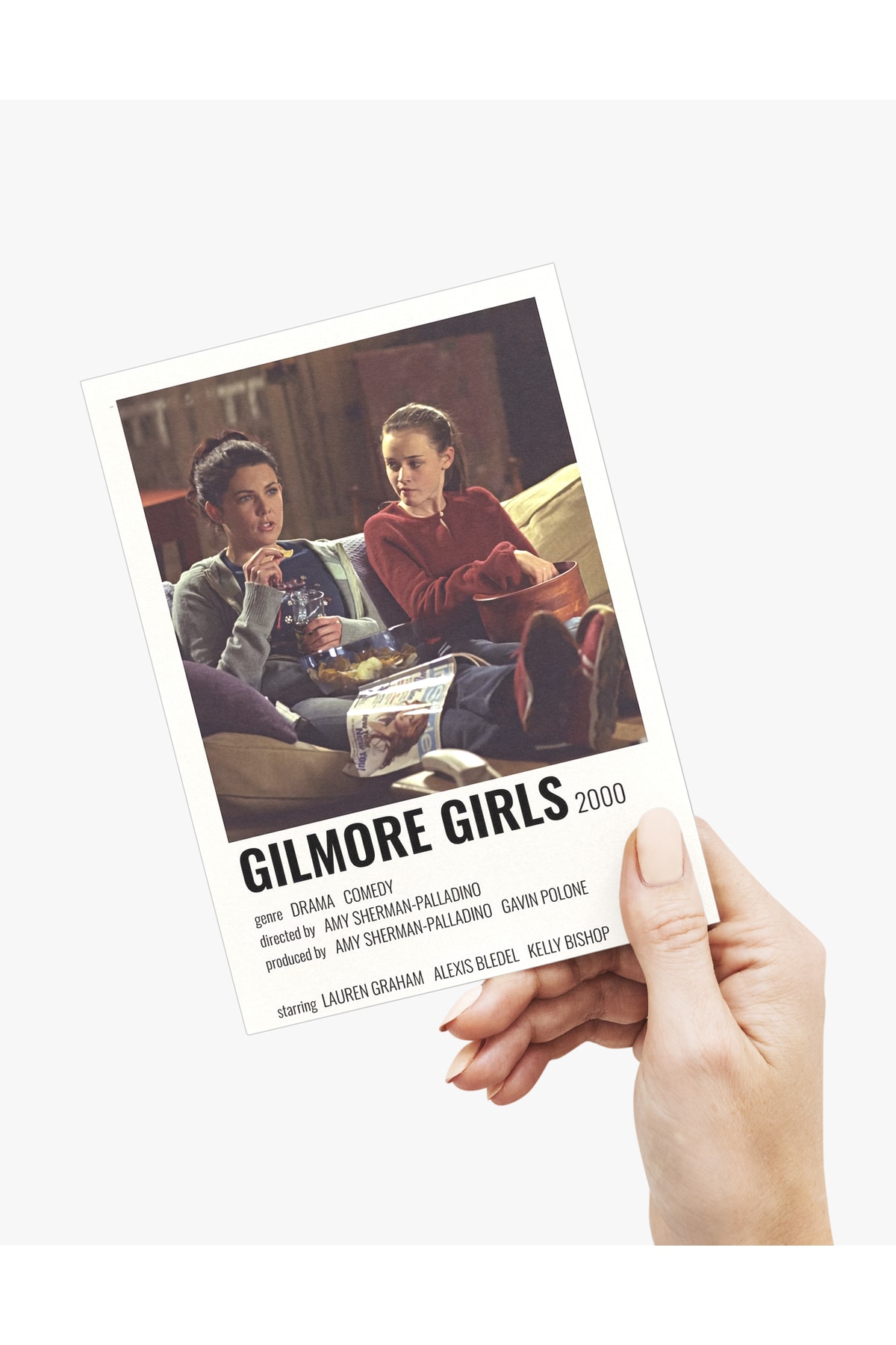 designedfy Gilmore Girls Dizi Film Info Card Bilgi Kartı Minimalist Poster SN11028