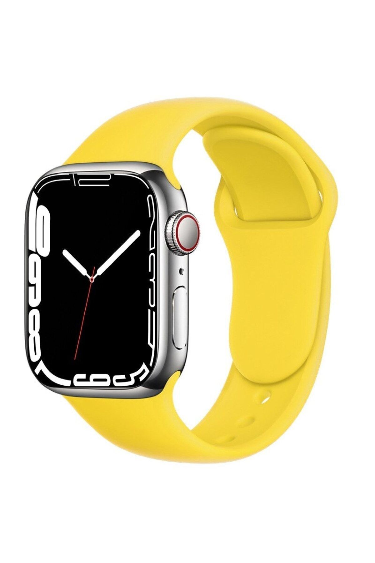 Yellow silicone apple cheap watch band