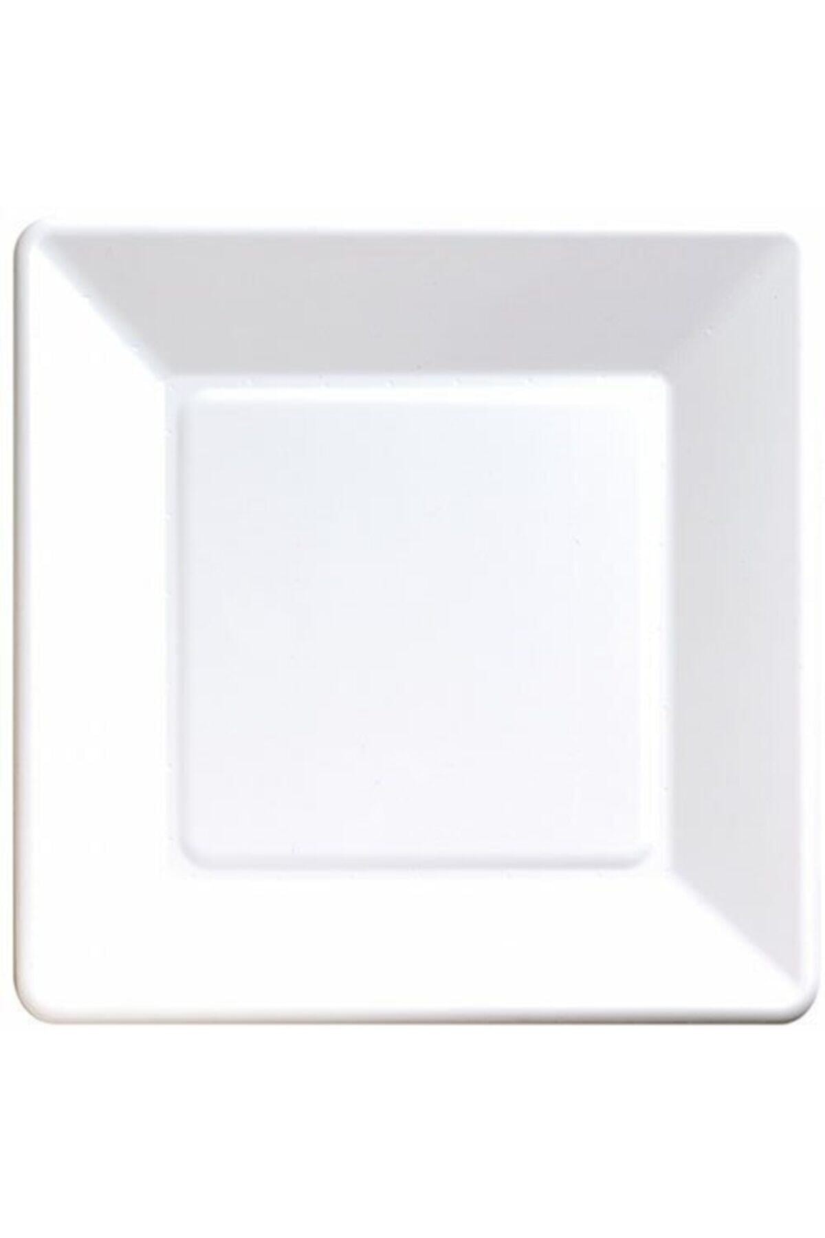 14Süs Beyaz Kare Karton Tabak 20 Cm 25 Adet