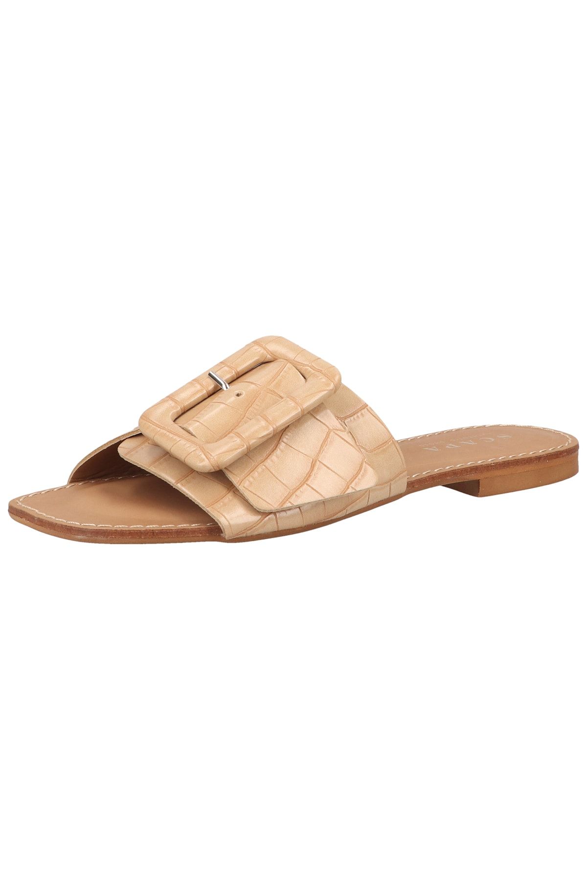 Scapa Hausschuh Beige Blockabsatz Fast ausverkauft