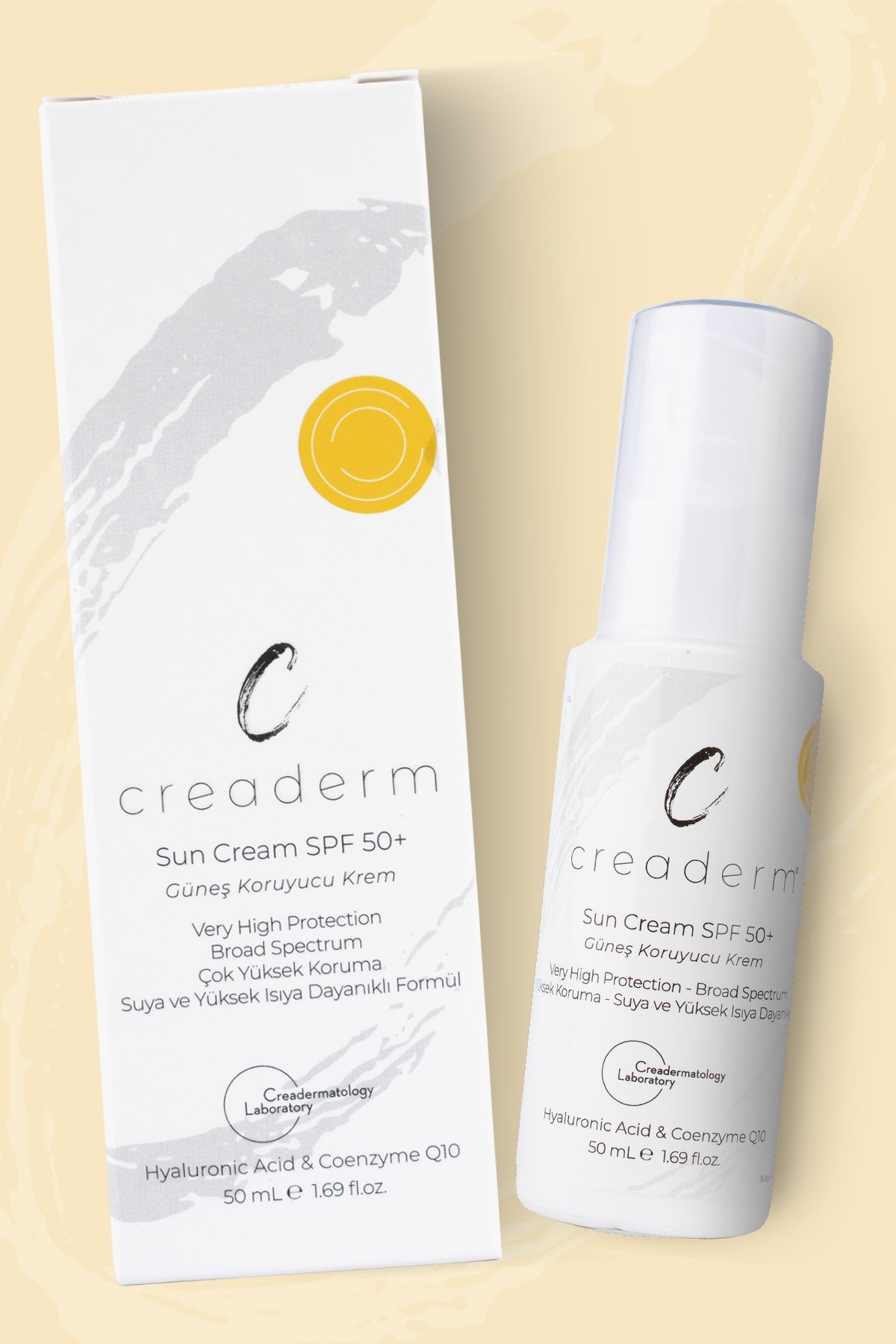 کرم ضد آفتاب Creamspf 50+ (هیالورونیکاسید و کوآنزیم Q10) CREADERM