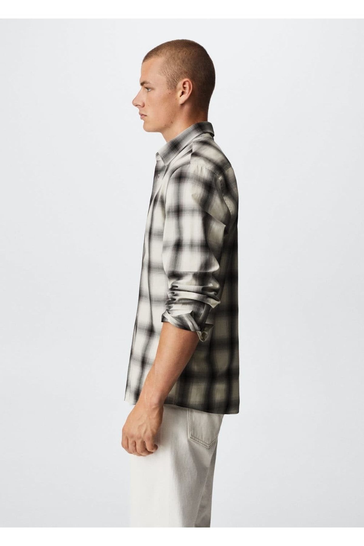 MANGO Man-Checkered Cotton Regular Fit Shirt 6