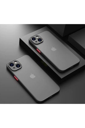 Apple Iphone 13 Kılıf Kamera Korumalı Renkli Tuşlu Mat Transaparan Kapak Hux iPhone 13