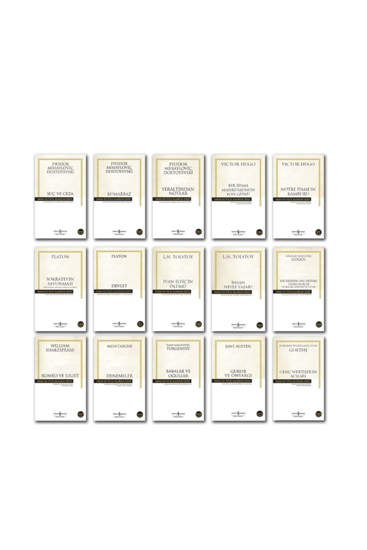 İş Bankası Kültür Yayınları Hasan Ali Yücel Dünya Klasikleri Set 15 Kitap