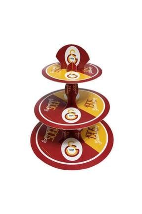 Galatasaray Takımı Temalı Kek Standı Karton Cup Cake Standı 3 Katlı Piramit Kurabiye Kulesi TAKIMKEKSTANDI